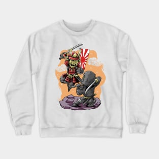 japanese ninja vs samurai Crewneck Sweatshirt